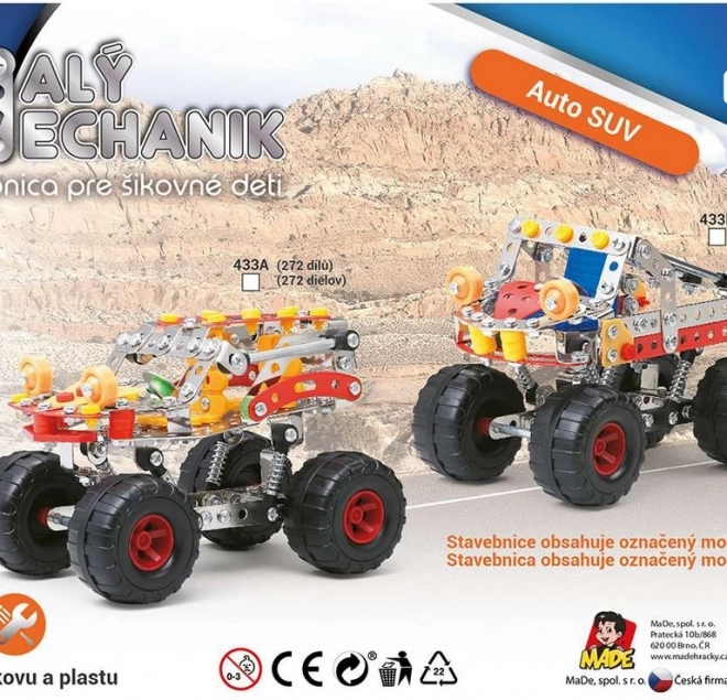 Kis Mechanikus SUV autó építőkészlet