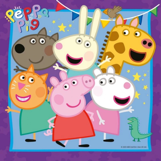 Peppa malac 3x49 darabos puzzle