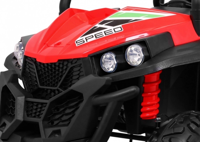 Gyerek elektromos autó 4x4 kárpitozással, MP3 és fényhatásokkal
