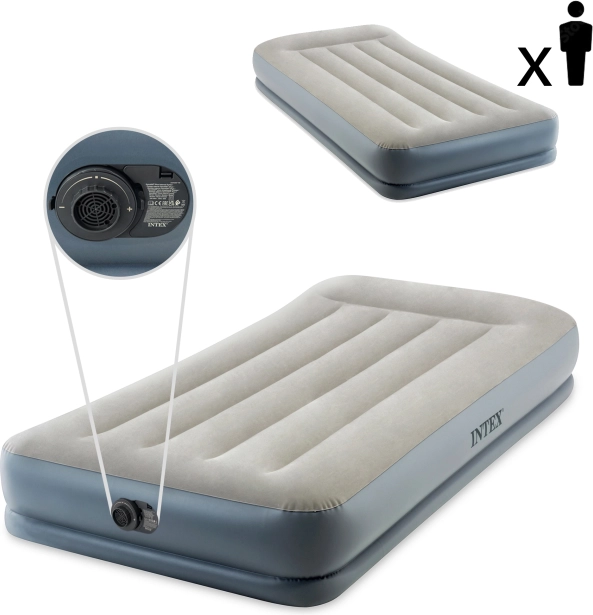 Felfújható matrac beépített pumpával 191 × 99 × 30 cm INTEX