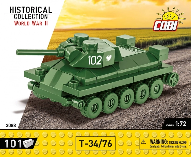 II. világháborús szovjet tank T-34/76 modell 1:72 COBI építőjáték