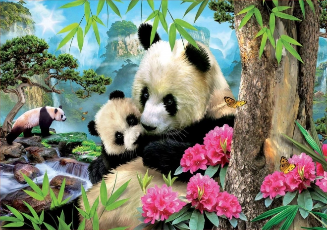 Educa panda és kölyke puzzle – 1000 darabos