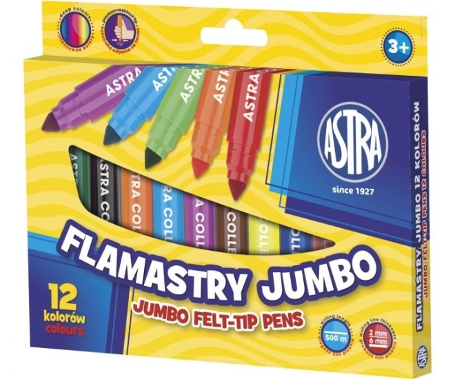 Astra színes jumbo filctoll készlet 12 db