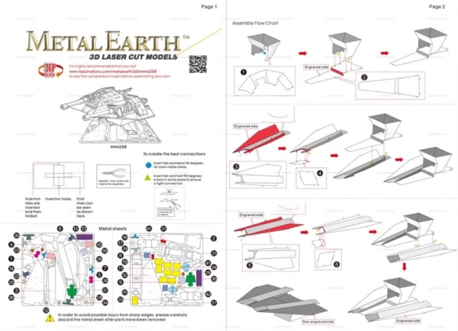 Metal Earth 3D puzzle Star Wars: snowspeeder