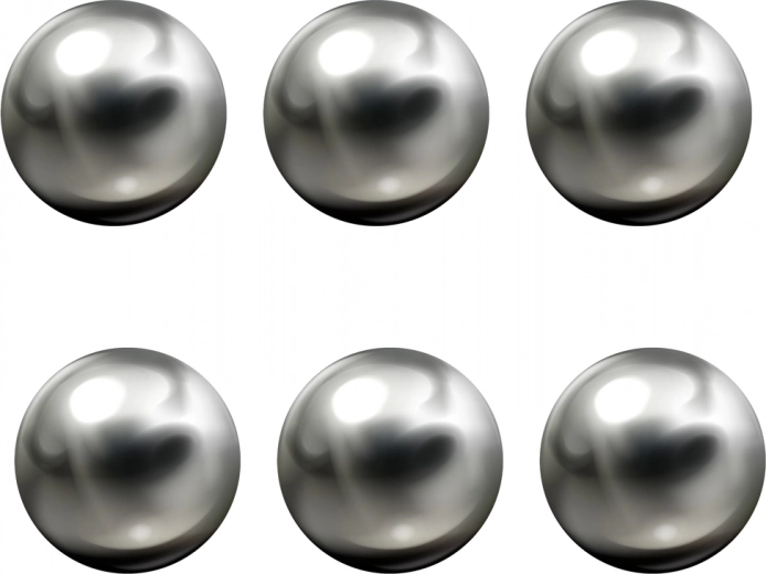 Teljes készlet 6 fémgolyóval