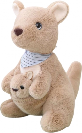 Plüss Kenguru Kölyökkel 23 cm