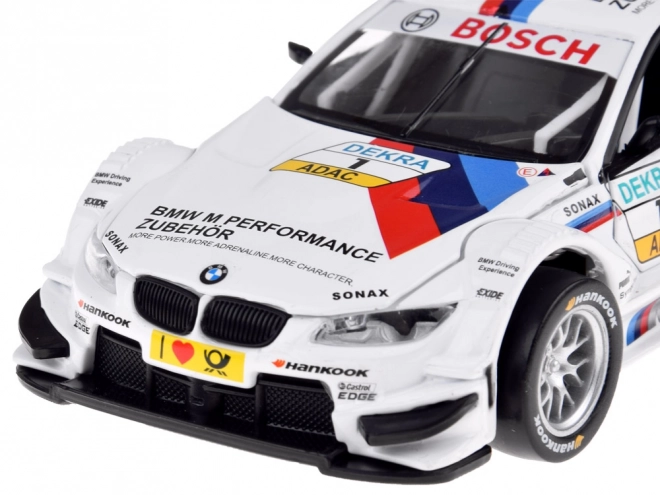 Fém BMW M3 DTM sportmodell 1:32 méretarányban hang- és fényhatásokkal