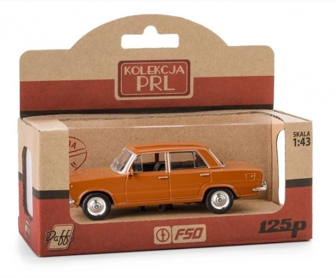 Barna PRL Fiat 125p modellautó