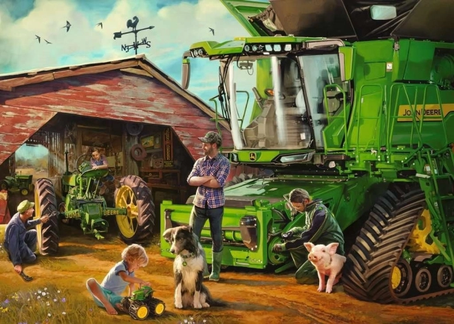 Ravensburger puzzle John Deere: akkor és most 1000 darab