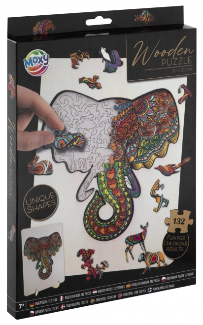 Moxy körvonalú puzzle Elefánt