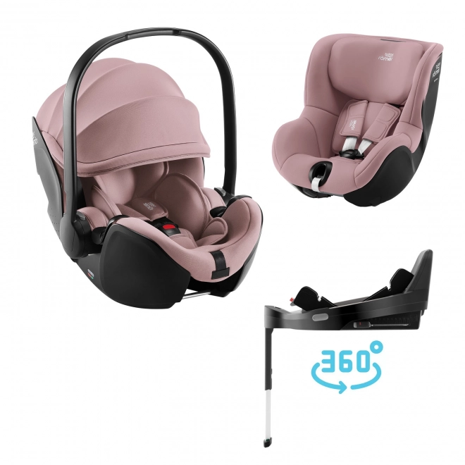 Babahordozó szett Baby-Safe Pro + Vario Base 5Z + Dualfix 5Z, Dusty Rose