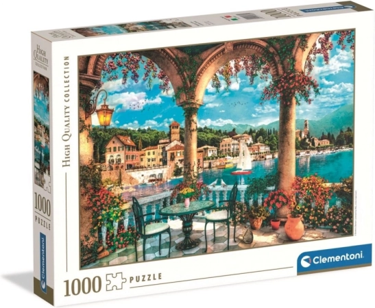 Puzzle 1000 darabos BALCONY VIEW OF LAKE COMO a Clementoni-tól
