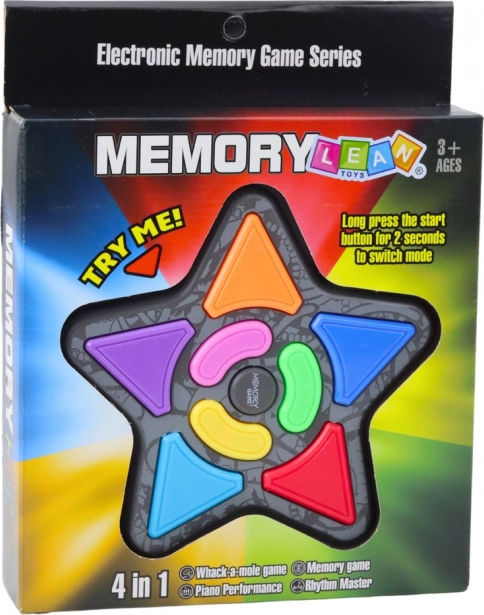 Elektronikus játék Memória Csillag Fények Hangok 4 az 1-ben
