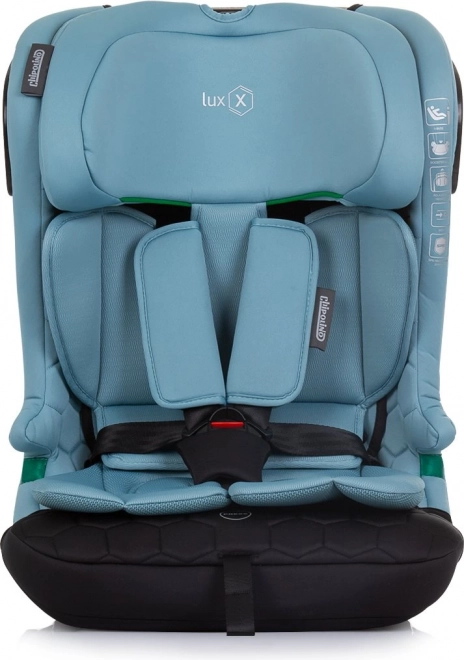 Chipolino luxus biztonsági autósülés i-Size 76-150cm Isofix, pasztellkék és zöld