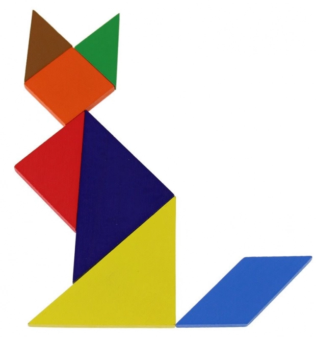 Tangram gyermekjáték fém dobozban