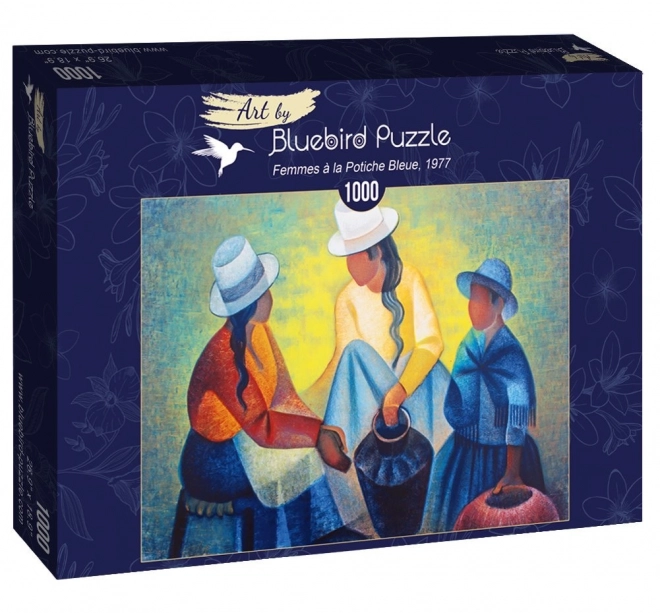 Kék váza puzzle nők, 1000 darabos