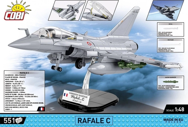 Dassault Rafale C építőkészlet - 551 alkatrész