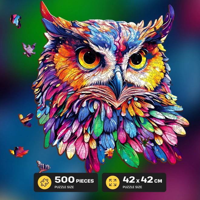 Egyedi fa puzzle bagoly 500 darabos