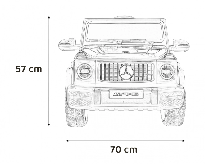Mercedes AMG G63 gyerekeknek fekete + távirányító + MP3 LED + lassú indítás + EVA + övek