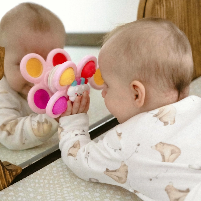 Julcsi gyermek játék pop-it fidget spinner 3db - rózsaszín