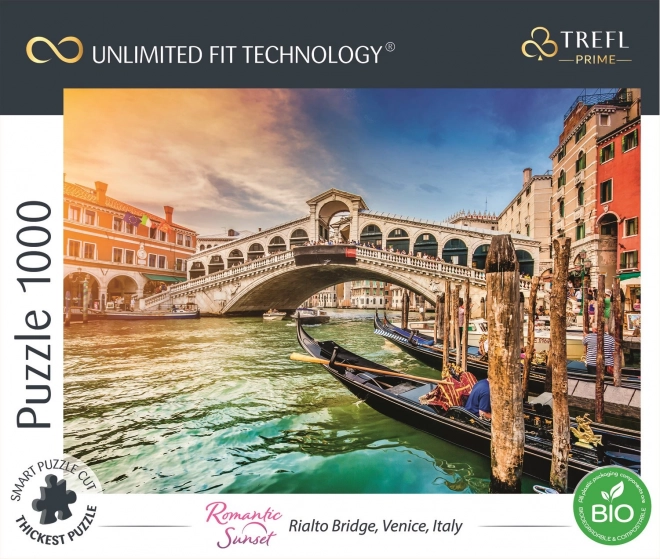 TREFL puzzle romantikus naplemente: Velence, Rialto 1000 darabos