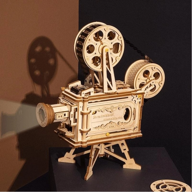 Rokr 3D fa puzzle mechanikus film vetítő 183 darab