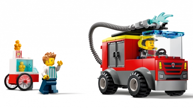 Tűzoltóállomás és tűzoltóautó LEGO City készlet