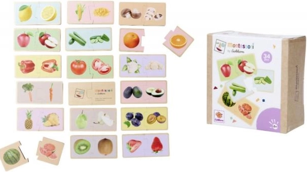 Montessori kirakó gyümölcsök és zöldségek