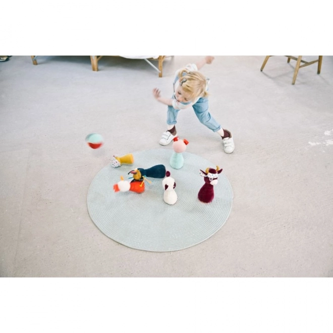 Lilliputiens farmás plüss bowling játék