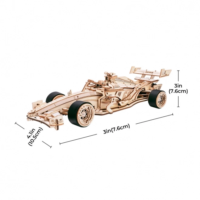 Robottime 3D fa puzzle versenyautó