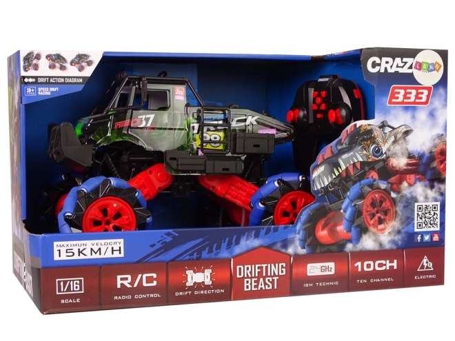 Távirányítású off-road drift autó 1:16 2.4G 360 fokos forgás – Zöld