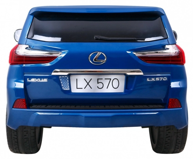 Lexus LX570 Kézzel festett autó gyerekeknek 2 fő részére - Kék + távirányító + EVA kerekek + rádió LED MP3-mal