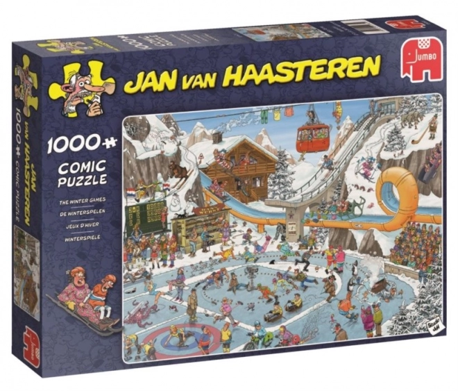 Téli sportok puzzle Jan van Haasteren-től 1000 darabos