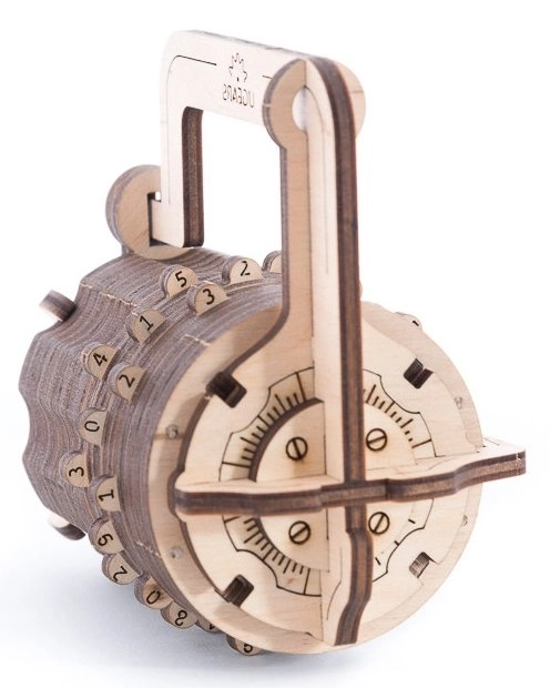 Ugears 3D puzzle számzár 34 darabos