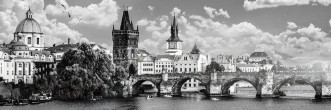 Interdruk panorámaké puzzle Prága 1000 darab