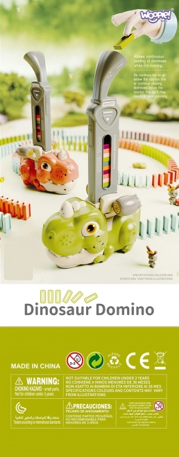 Színes Dinoszaurusz Domino vonat zöld
