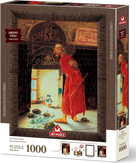 Puzzle kerettel és ragasztóval Teknősoktató 1000 darabos