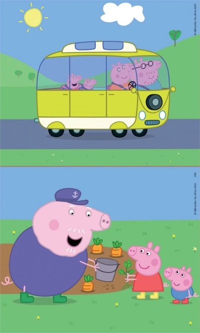 Peppa malac fa puzzle készlet 2x9 darabos