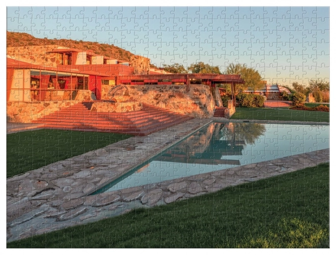 Frank Lloyd Wright: Taliesin és Taliesin West kétoldalas puzzle 500 darabos