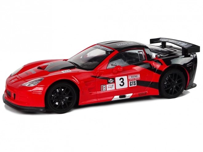 Távirányítós autó Corvette C6.R piros fényekkel