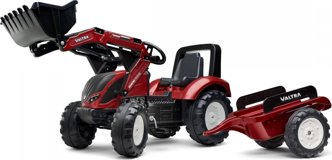 VALTRA pedálos gyerek traktor első rakodóval és lecsatolható utánfutóval 3 éves kortól