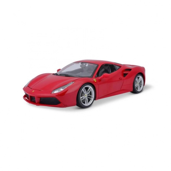 Fém autó modell Ferrari 488 GTB piros