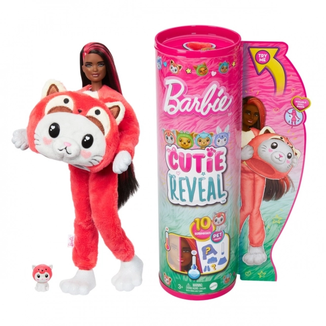 Barbie Cutie Reveal meglepetés baba - vörös panda cica