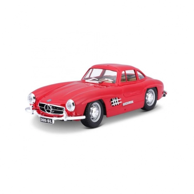 Bburago Mercedes Benz 300SL modellautó 1:24 méretarányban piros