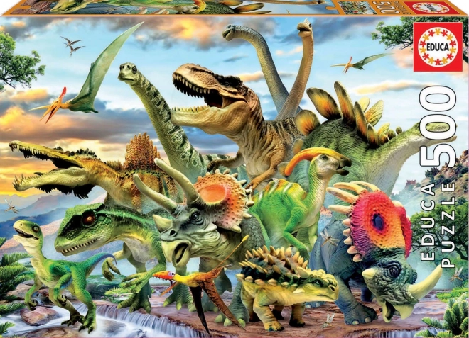 Dinoszaurusz EDUCA puzzle – 500 darabos készlet