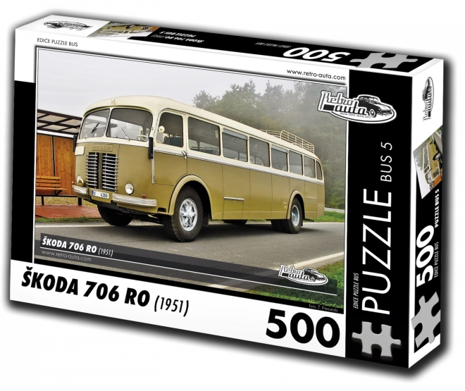 Retro-Autók Puzzle Busz Škoda 706 RO (1951) 500 darab