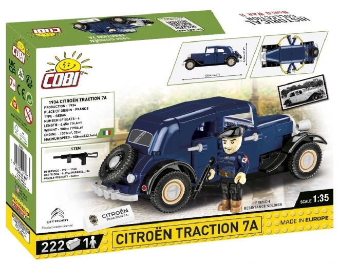 Citroën Traction 7A építőkészlet - 1:35 méretarány