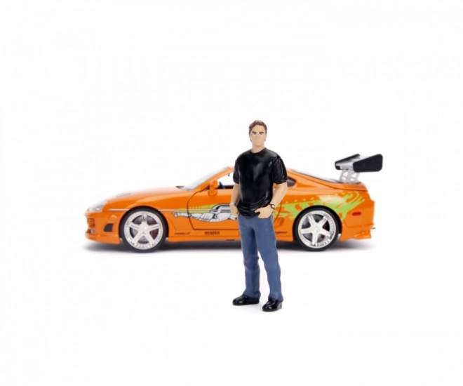 Gyors és Dühös 1995 Toyota Supra modellautó 1:24 + Brian O’Conner figura