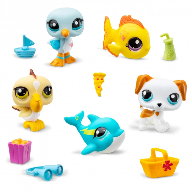 Littlest Pet Shop 5 figura strandolós készlet