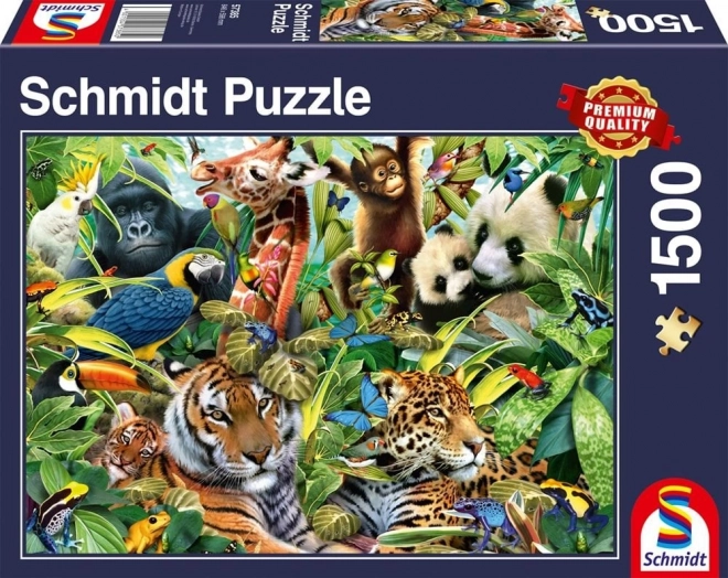 Színes állatok birodalma puzzle - 1500 darabos